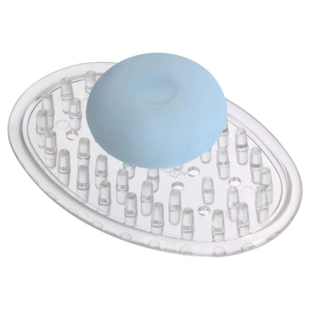 InterDesign Oval Shape Plastic Non-slip Soap Holder Tray