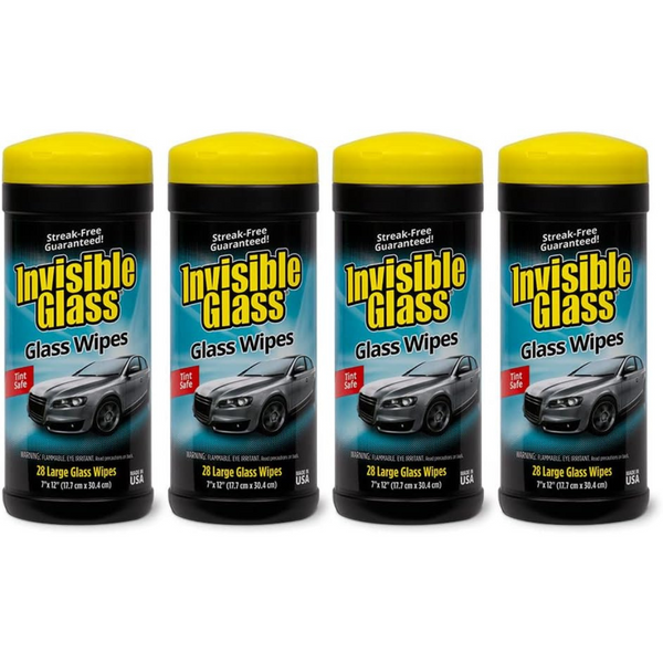 112-Count (4pk x 28ct) Invisible Glass Large Glass Cleaning Wipes