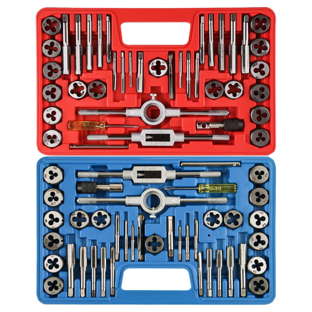 80-Piece Anfrere SAE & Metric Tap And Die Wrench Set