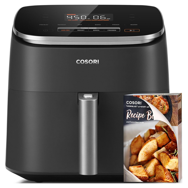 Cosori 9-in-1 6.0-Qt Non-Stick Compact Fast Turbo Modes Air Fryer