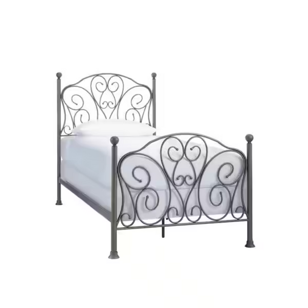 Dayport Oil Rubbed Bronze Metal Twin XL Scroll Bed