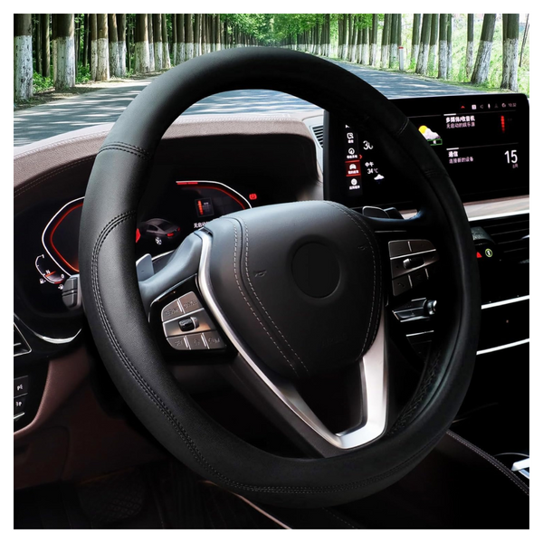 Hotor Durable Leather Car Steering Wheel Cover