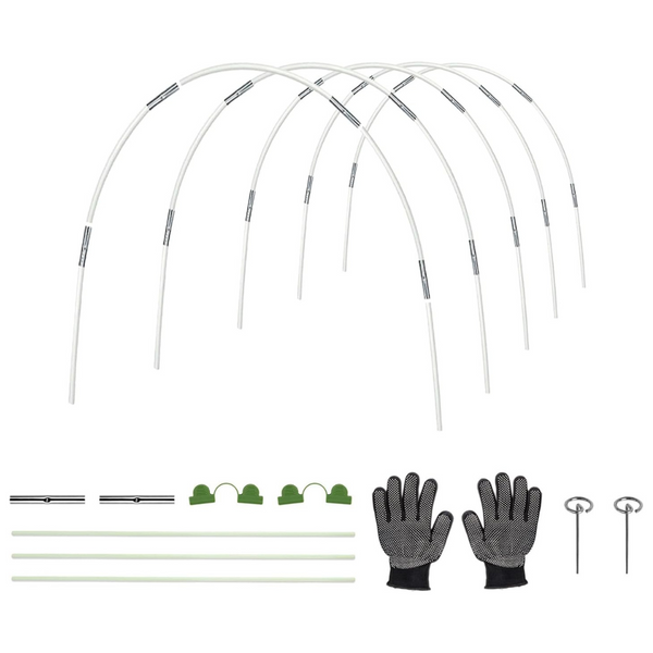 25-Piece 7ft Long Rust-Free Greenhouse Hoops DIY Kit