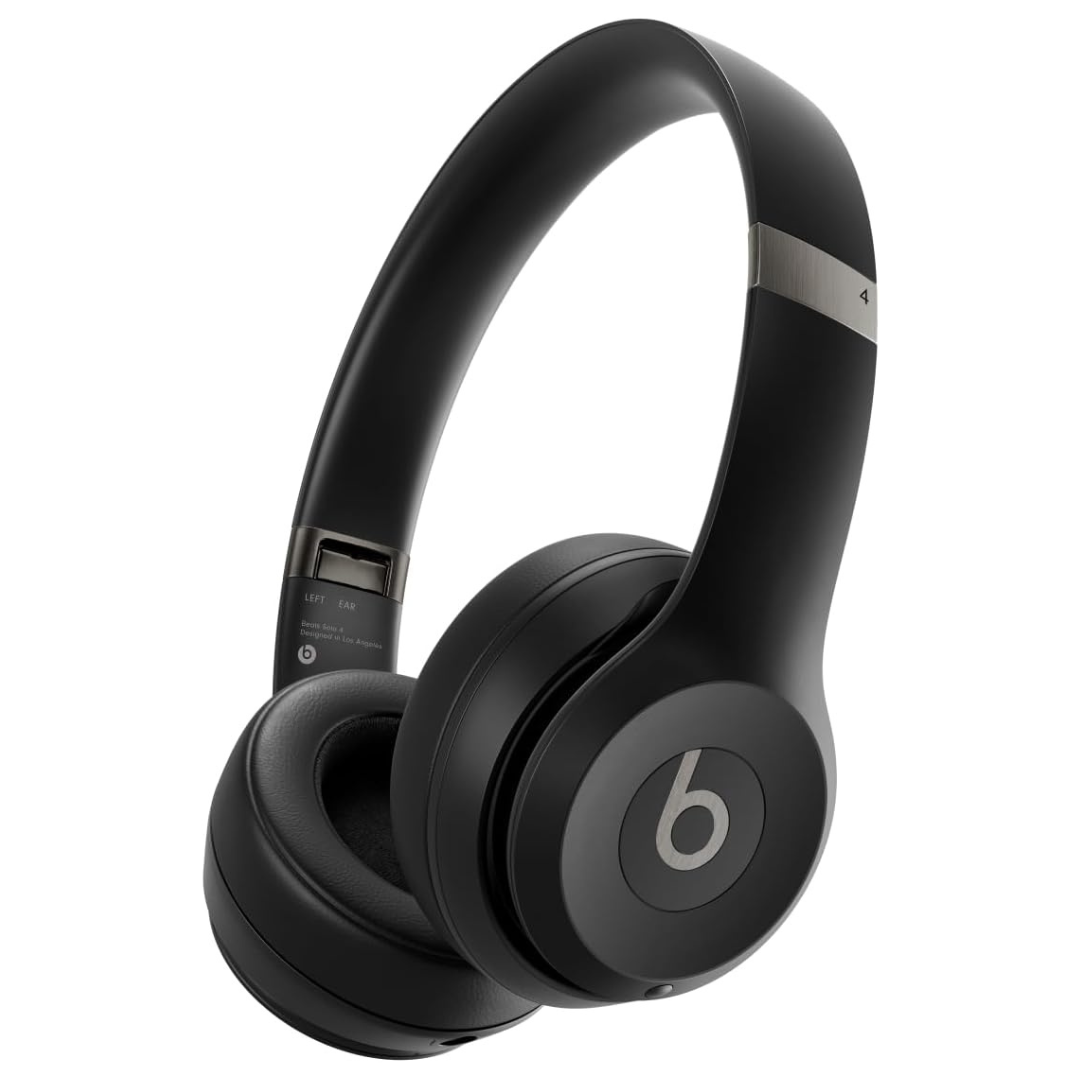 Beats Solo4 True Wireless On-Ear Headphones (Matte Black/Cloud Pink)