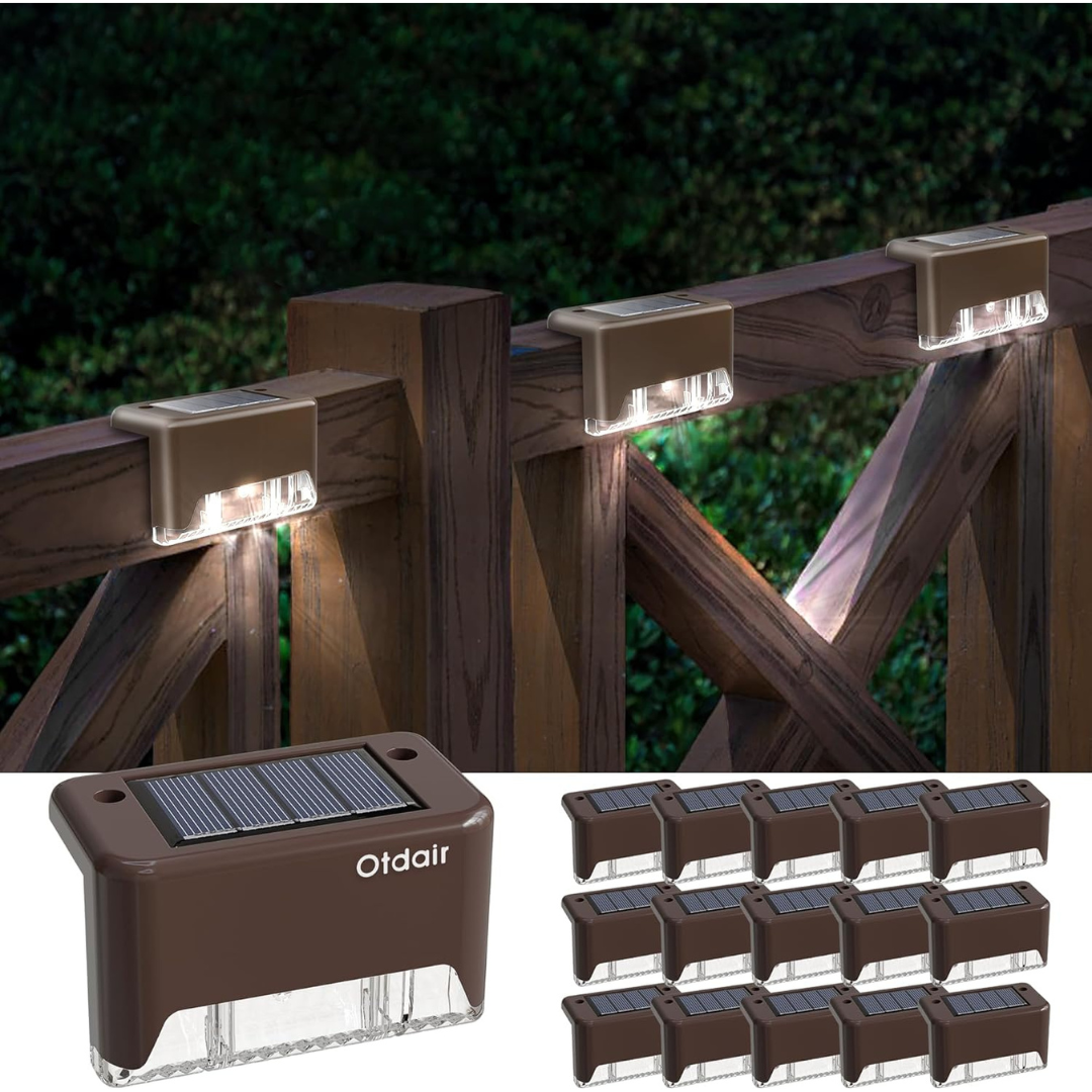 16-Pack Otdair Waterproof LED Solar Deck Lights