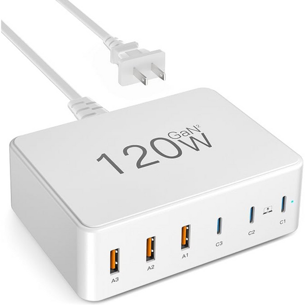 6 Ports 120W USB C Multiple Devices Charging Station