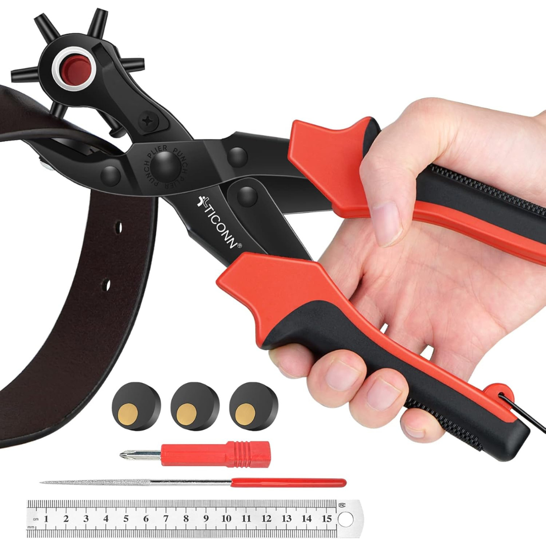 Heavy Duty Multi-Size Leather Hole Punch Tool Set