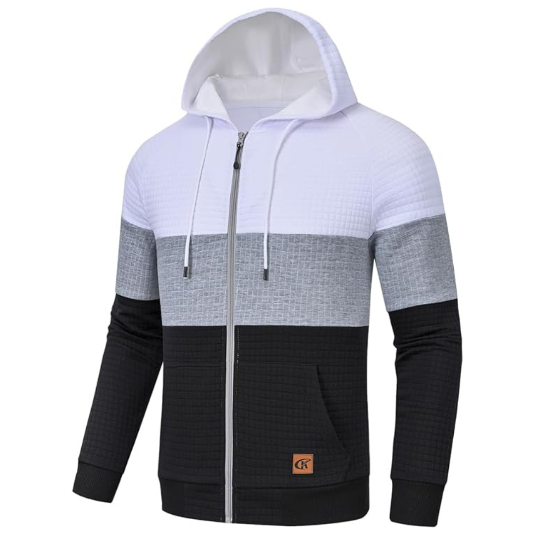 Men's Lightweight Zip Up Hooded Sweatshirt Jacket