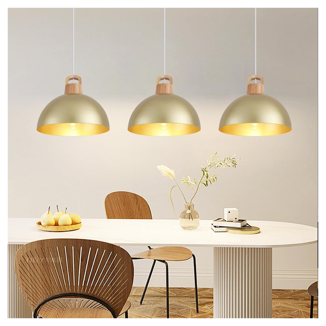 3 Pack Gold Pendant Light Fixtures,11.8" (2 Colors)