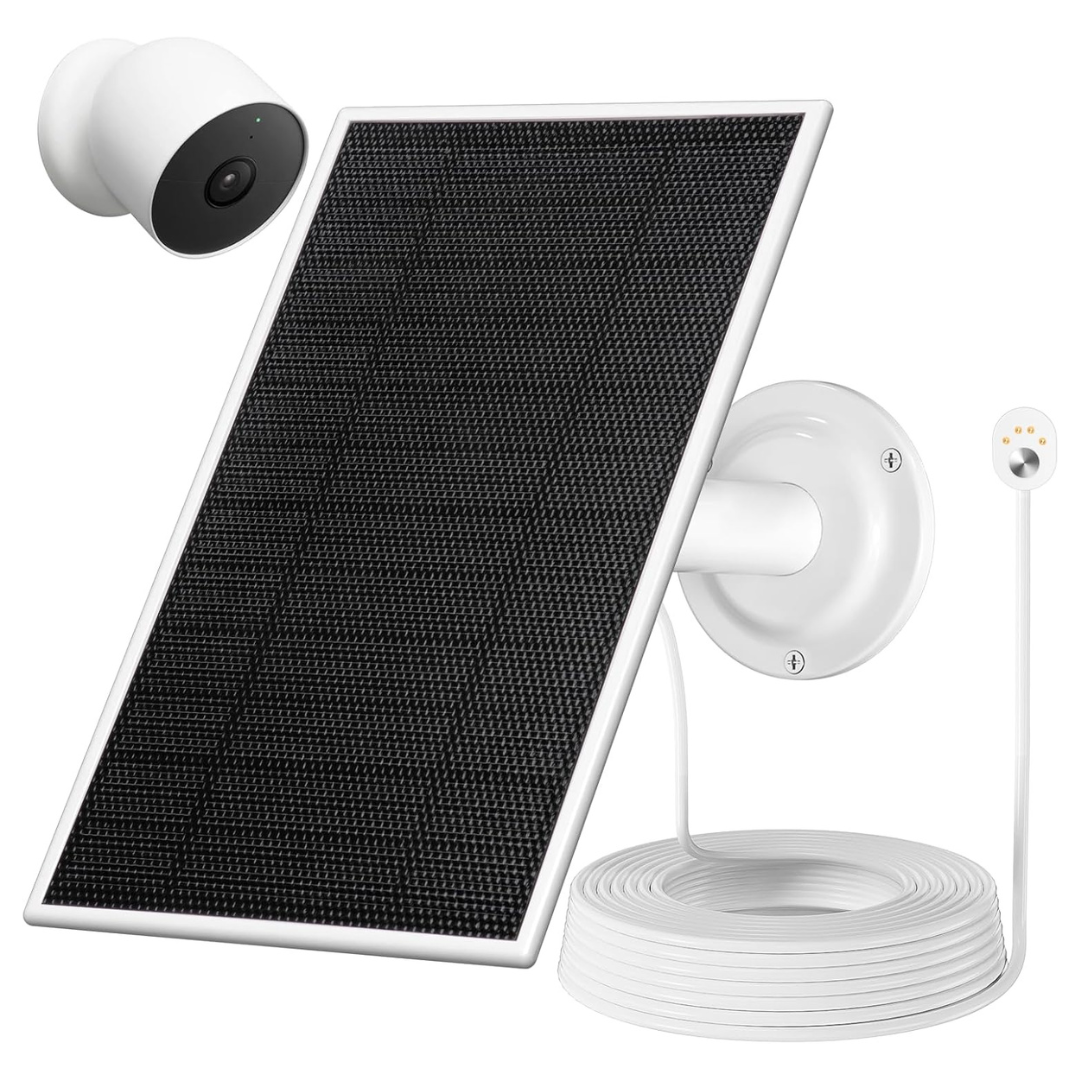 IP65 Waterproof 6V 4.5W Solar Panel For Google Nest Camera W/ 10Ft Cable