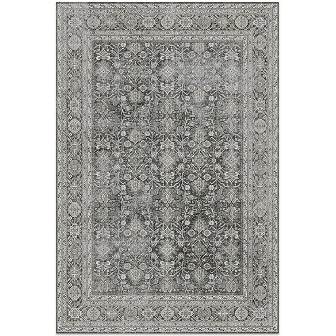 PureCozy 4Ft x 6Ft Non-Slip Soft Distressed Carpet Area Rug