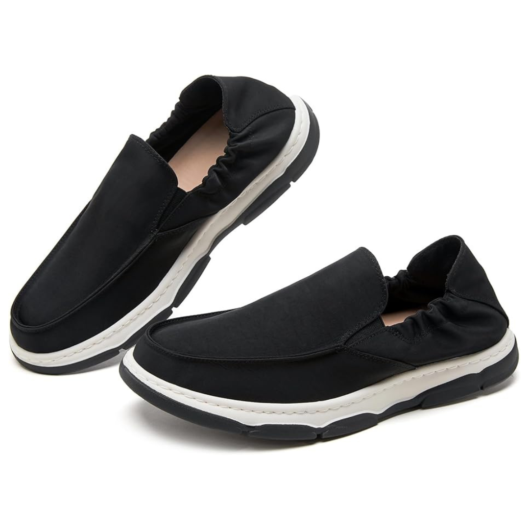 Men's Casual Slip On Black Penny Loafers