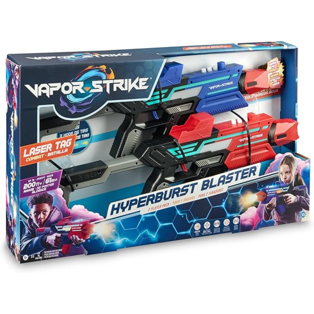 Set Of 2 Vapor Strike Laser Tag Hyperburst Blasters W/ Lights & Sounds