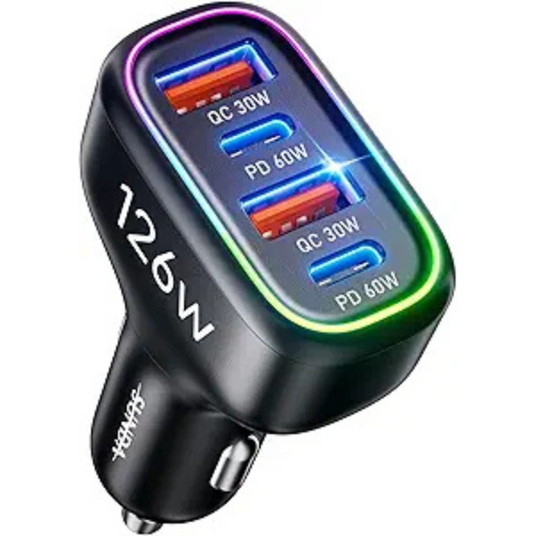 4 Ports Fast Charging USB Phone Car Charger