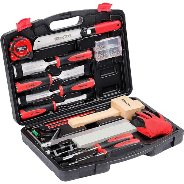 87-Piece KingTool Advanced Wood Chisel Set With Storage Case