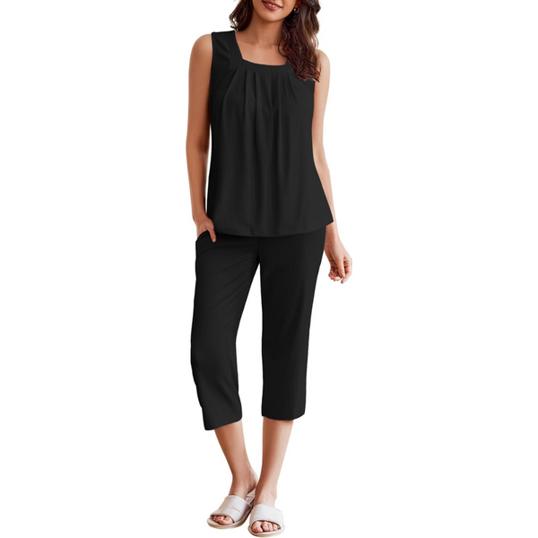 2-Piece Women's Sleeveless Top And Capri Pant Lounge Sets (Various)