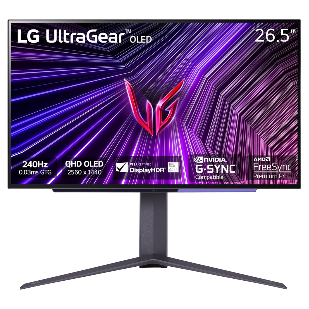 LG UltraGear 27GS95QE-B 27" WQHD 240Hz 0.03ms HDR OLED Freesync And G-SYNC Compatible Gaming Monitor