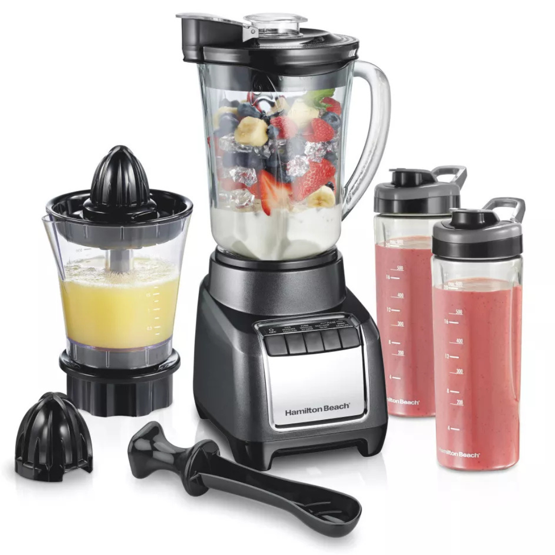 Hamilton Beach 3 In 1 Blend & Juice Glass 5-Speed Blender