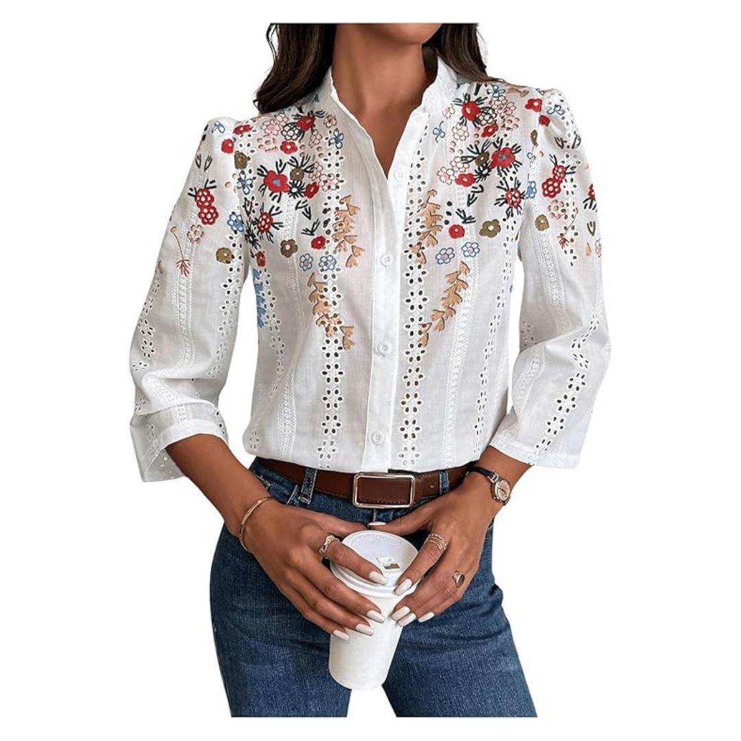 Women's Floral Print Blouses (S-XL)