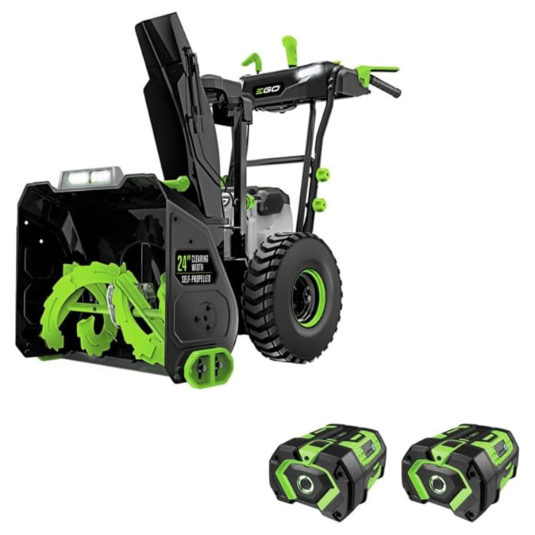 EGO Power+ SNT2405 56-Volt 24 In. Self-Propelled 2-Stage Snow Blower W/ 2 Batteries & Chargers