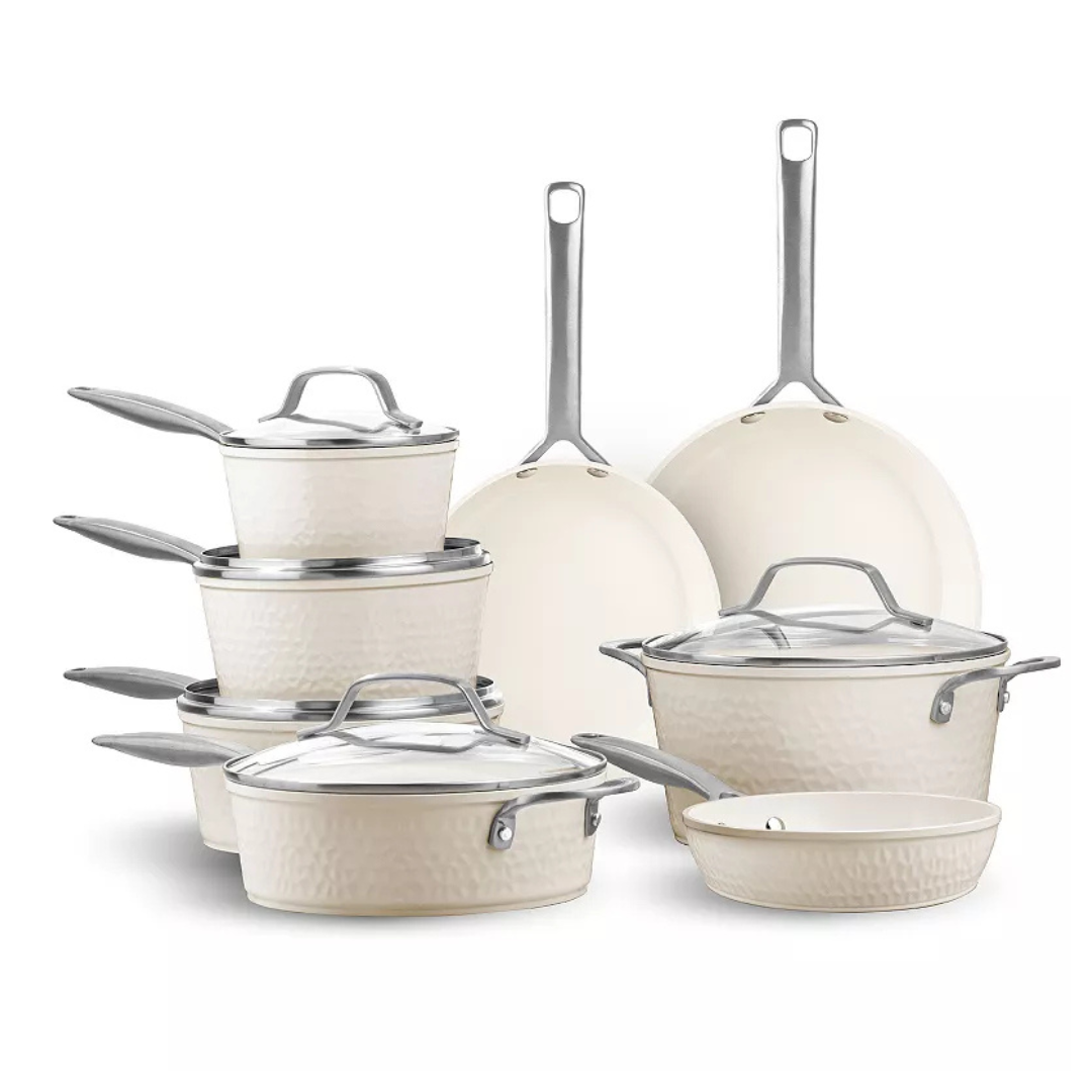 Gotham Steel Natural Hammered Collection Pro 13-Piece Nonstick Cookware Set + $65 Kohls Rewards