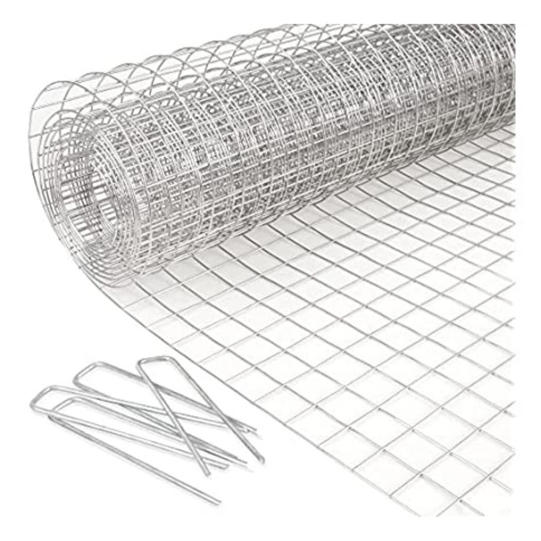 Olle 102" x 35" Wire Mesh Gopher Netting 18 Gauge 3/4" Wire Fence Rolls