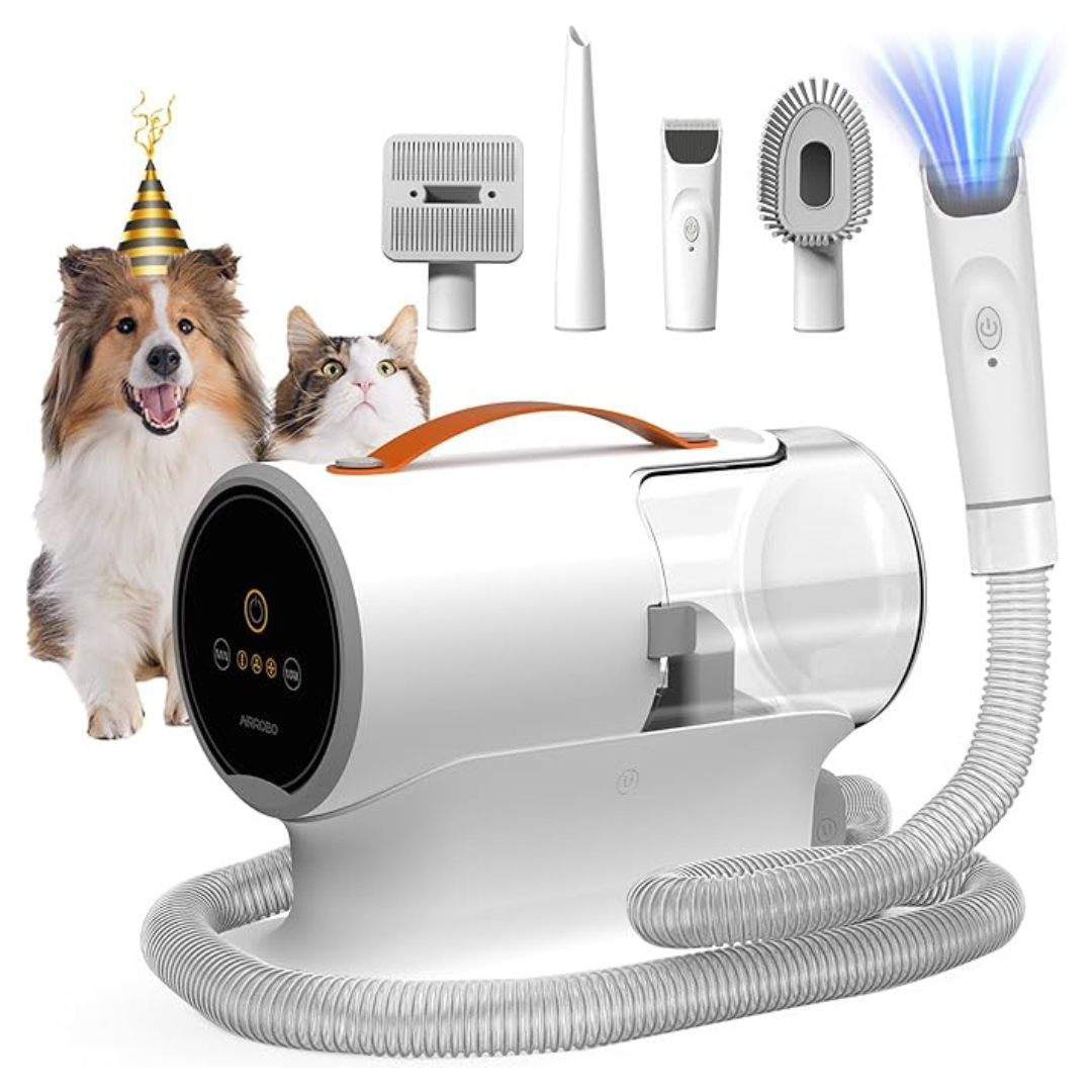 Airrobo 12000Pa Dog Hair Vacuum & Grooming Kit