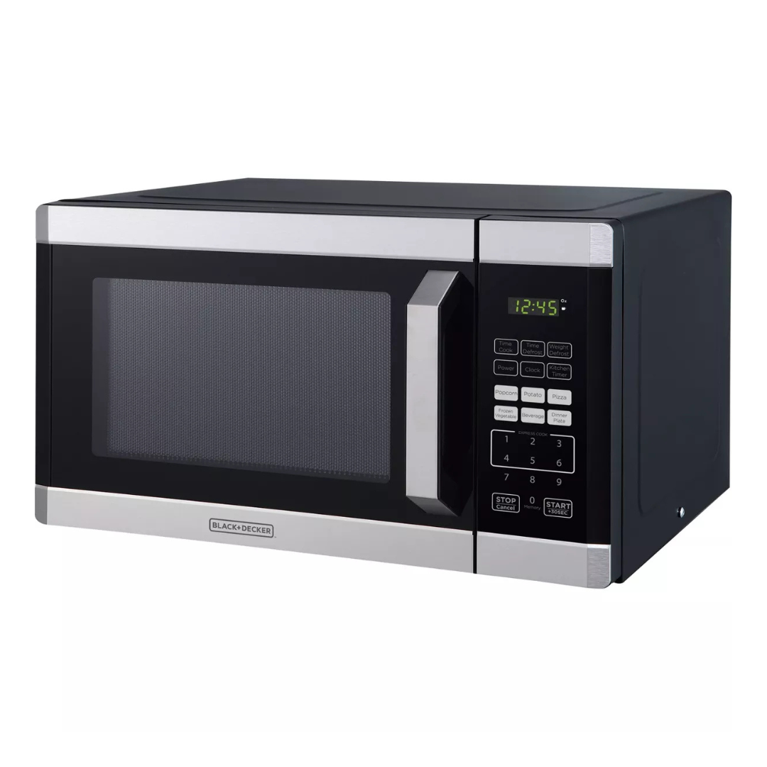 BLACK+DECKER 0.9 Cu Ft 900W Stainless Steel Microwave Oven