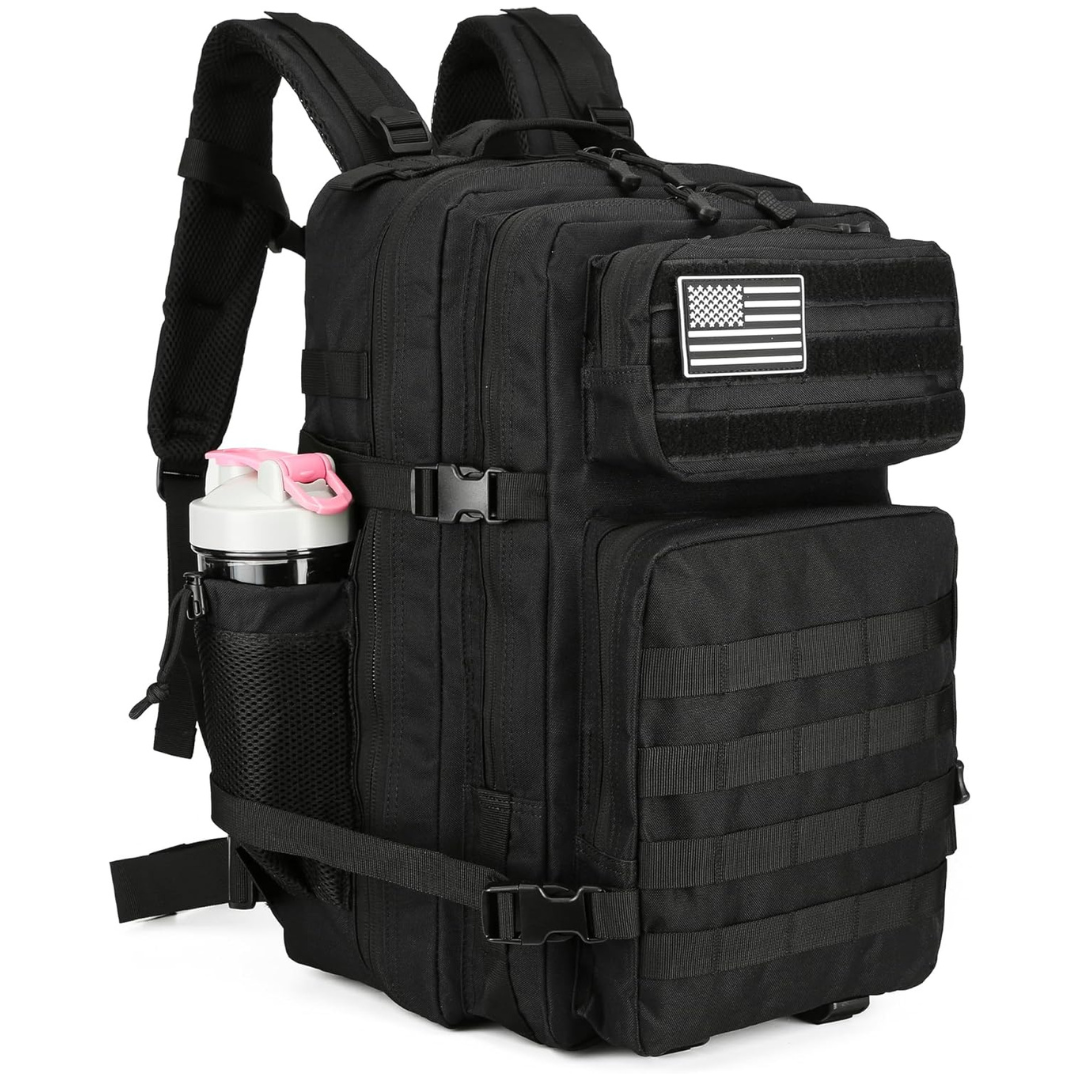 Lovelinks21 Waterproof 45L Tactical Assault Backpack (Black)