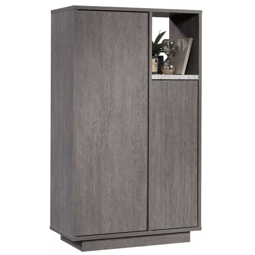 Sauder East Rock 2-Door Wall Storage Cabinet, Ashen Oak Finish