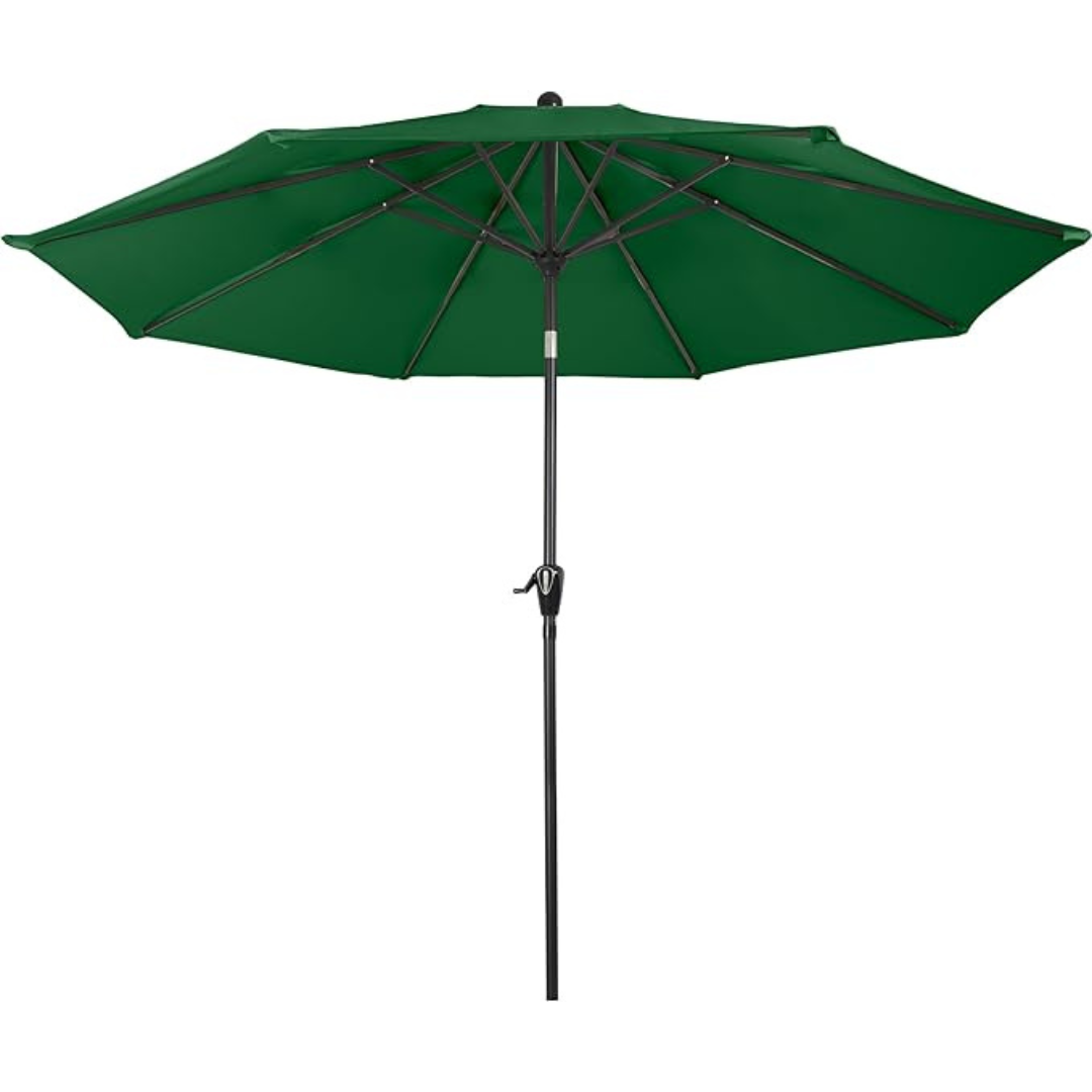 Pure Garden 10ft Patio Crank Outdoor Umbrella with Auto Tilt