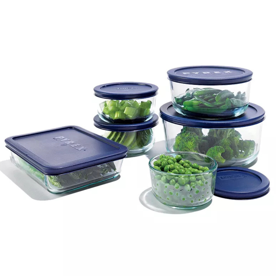 Pyrex Storage Plus 12-Piece Glass Food Storage Set