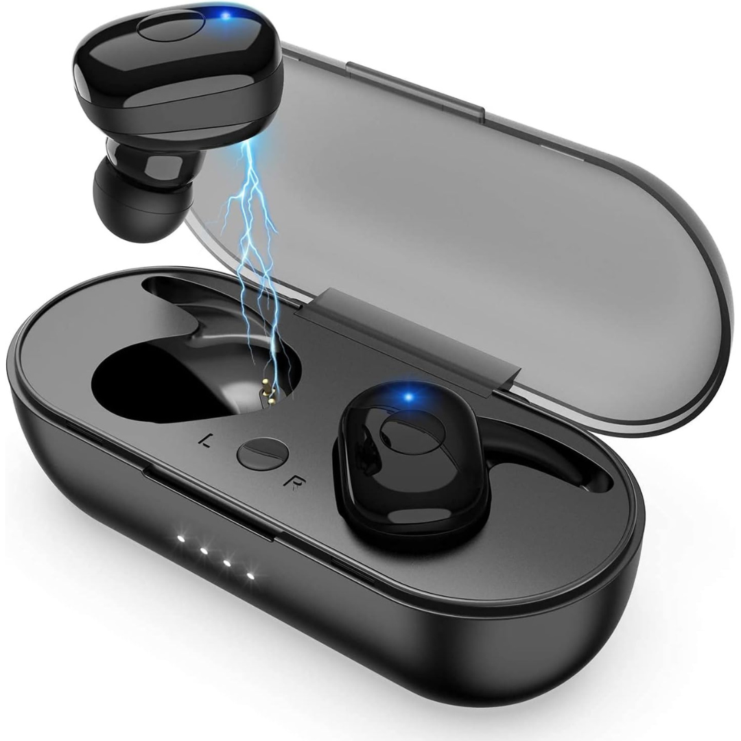 Qisebin Stereo Calls Extra Bass 36H Bluetooth Earbuds with Charging Case