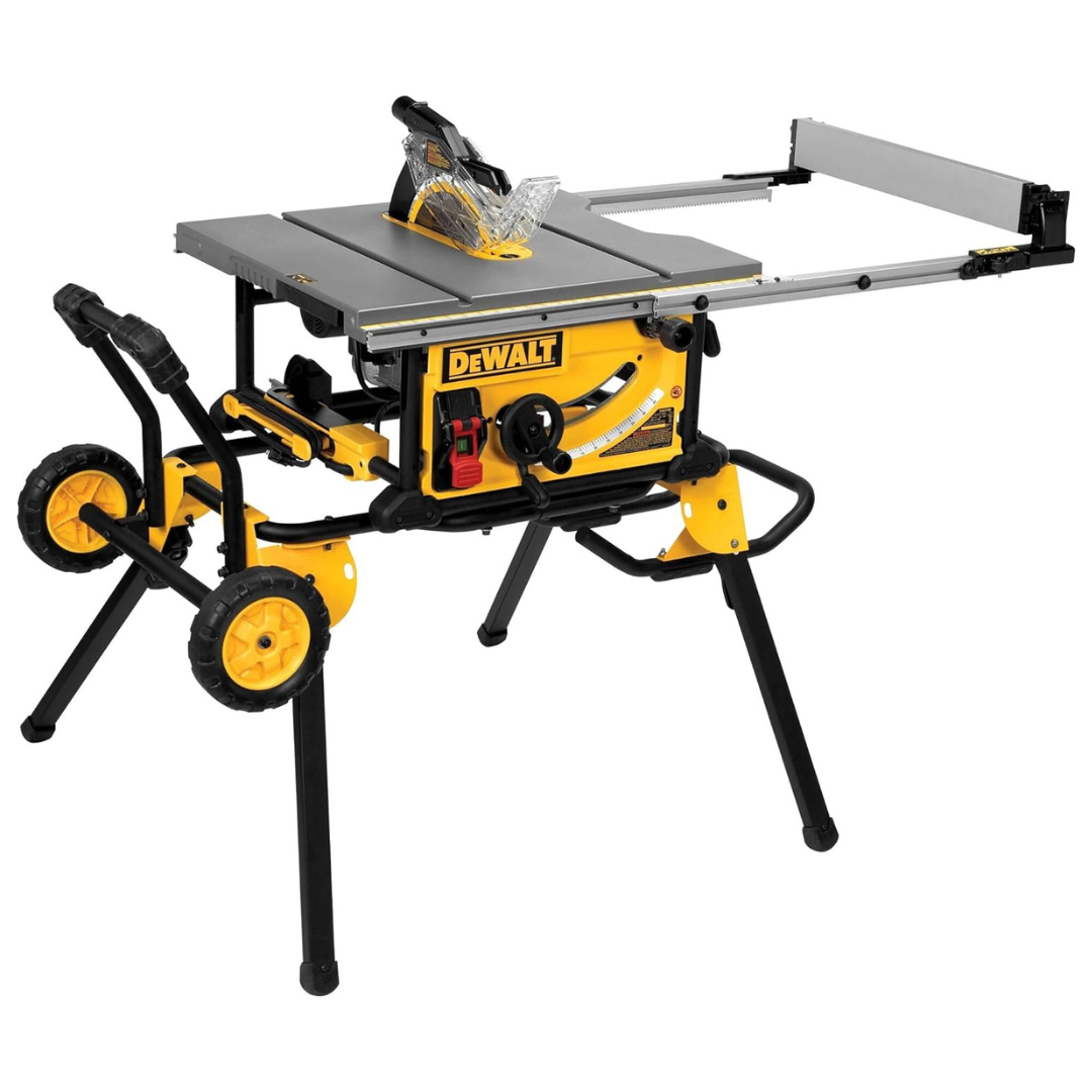 Dewalt 10" Jobsite Table Saw with Rolling Stand (DWE7491RS)