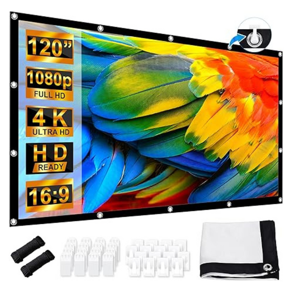 120 Inch 16:9 HD 4K Portable Projector Screen