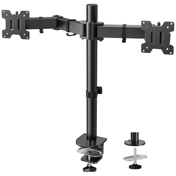 HUANUO Heavy-Duty Steel Dual Monitor Desk Mount