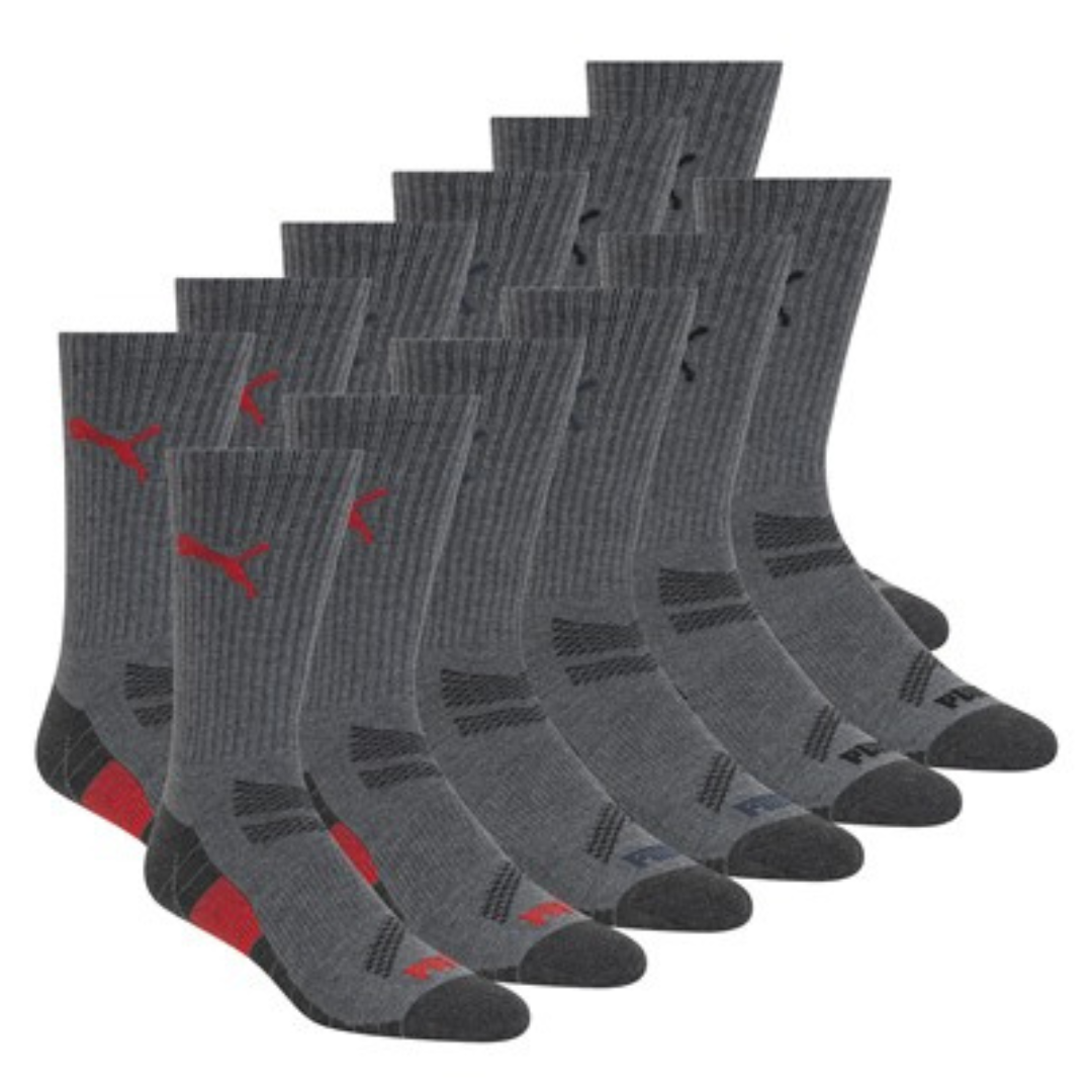 12-Pairs PUMA Men's Ultimate Training Crew Socks (Various)