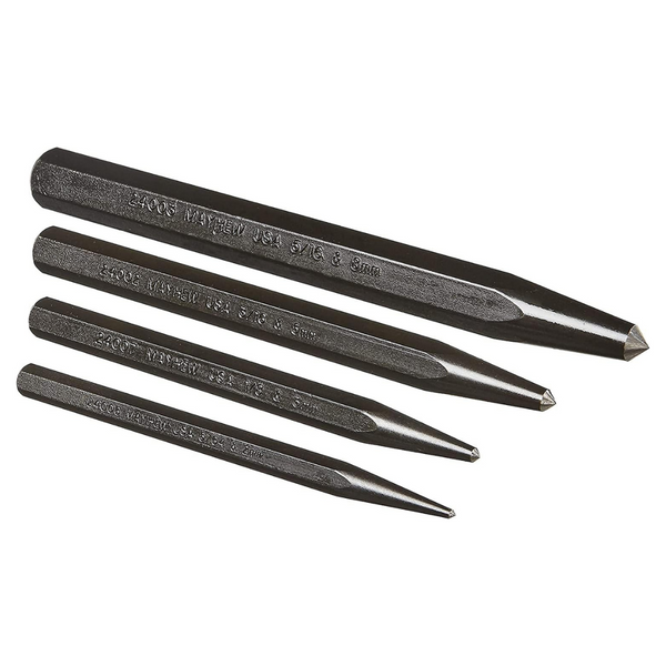 4-Piece Mayhew Tools 62215 Center Punch Set