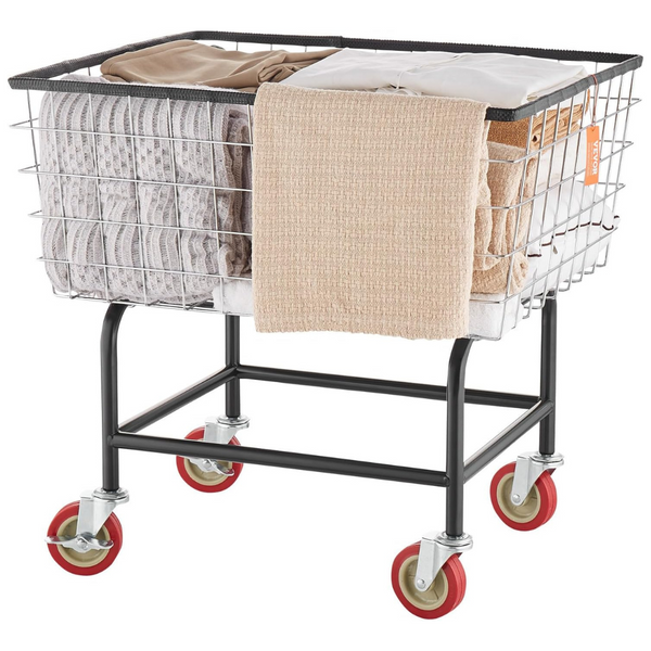 Commercial Wire Laundry Basket Cart