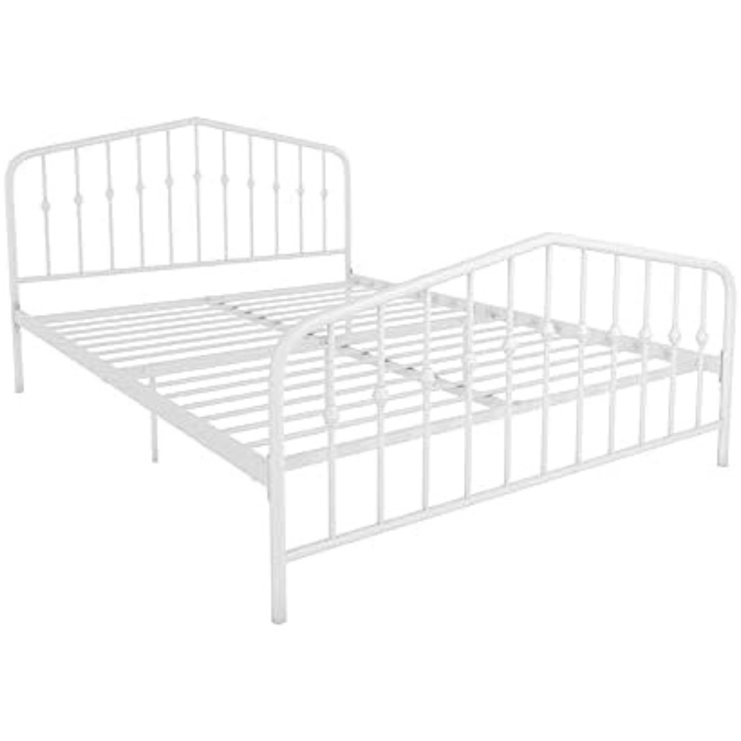 Novogratz Bushwick Metal Queen Size Bed with Headboard & Footboard