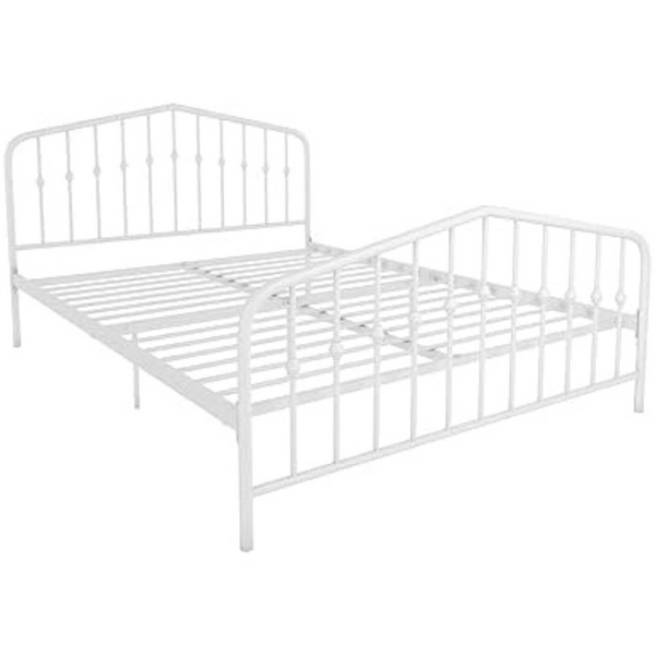 Novogratz Bushwick Metal Queen Size Bed with Headboard & Footboard