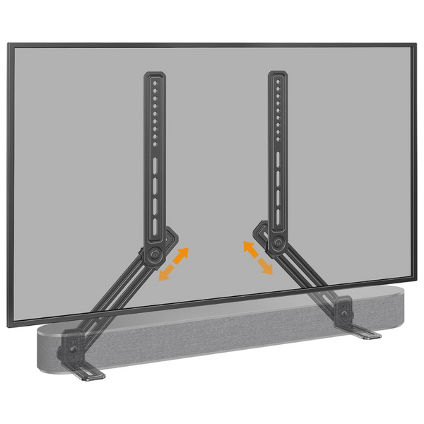 Perlegear Under Or Above Mounting Bracket Adjustable Height Soundbar Mount