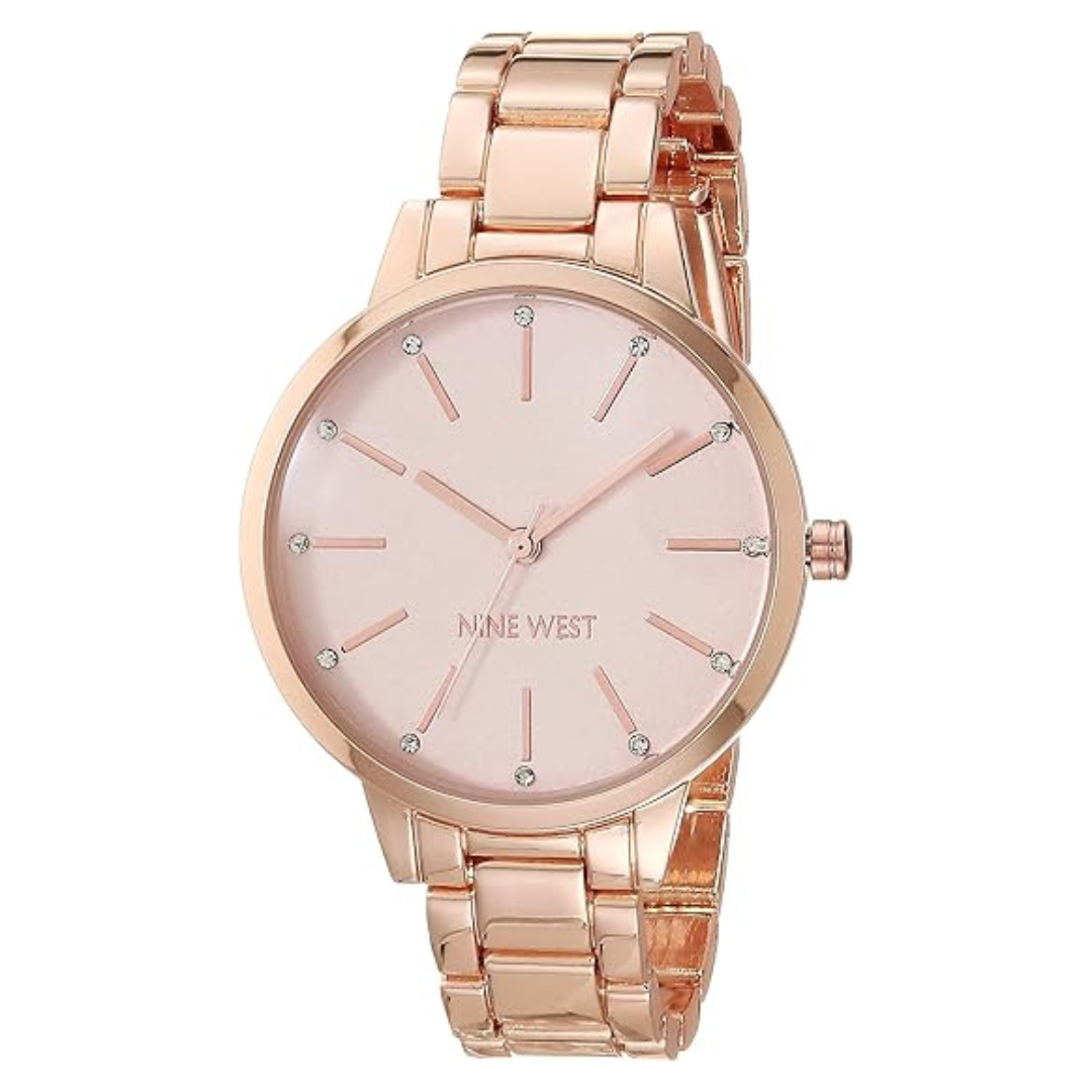 Nine West Women's Japanese Quartz Dress Watch With Metal Strap