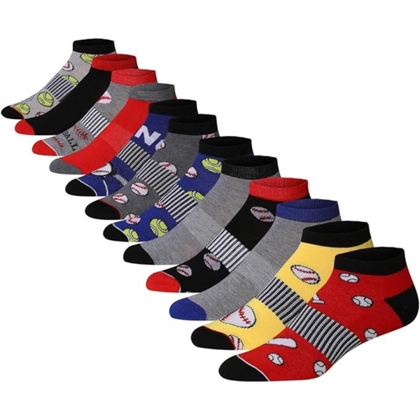 12-Pair Men's Performance Low Cut Athletic Sport Socks (various Colors)