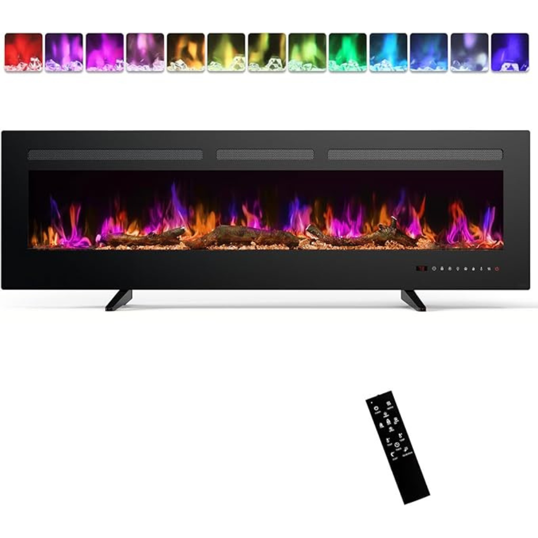 Sweetcrispy 60" Freestanding Electric Fireplace