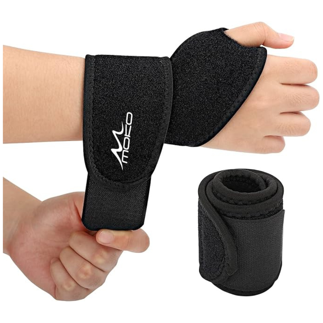 2-Pack Adjustable Athletic Wrist Support Wraps Brace