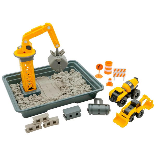 CAT Construction Toys, Dig N’ Build Concrete Playset With 12 OZ Of Compound