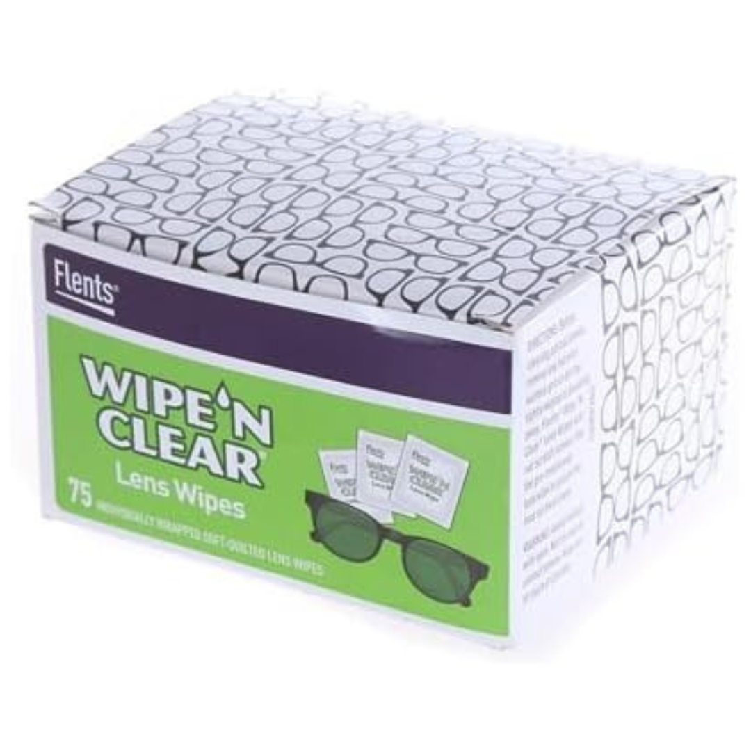 75-Count Flents Wipe'N Lens Wipes, Clear (Packaging May Vary)