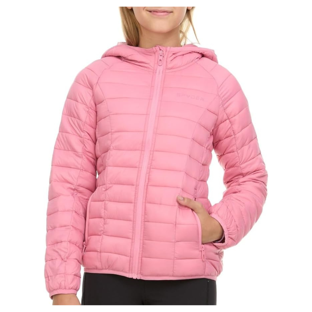 Spyder Girls Winter Puffer Jacket With Hood Packable (5 Colors)