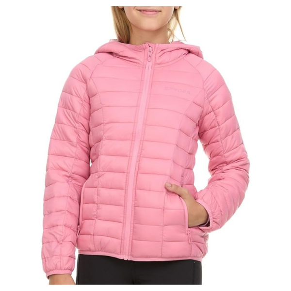 Spyder Girls Winter Puffer Jacket With Hood Packable (5 Colors)